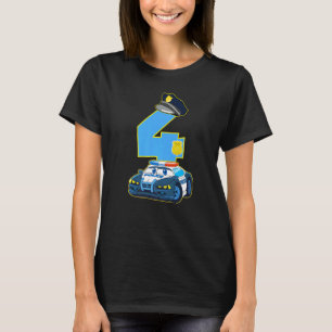 T-shirt Enfants voiture de police 4Anniversaire 4 Annivers