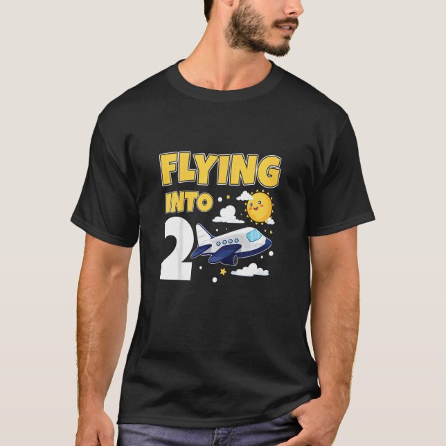 T-shirt Enfants Volant Dans 2 Avions Pilote 2 Ans 2e B (Devant)