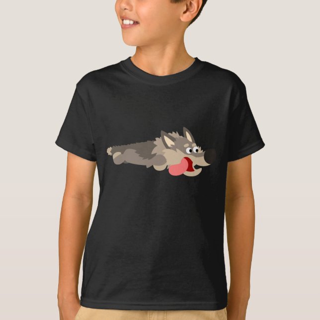 T-shirt Enfants Wolf à la flotte mignonne (Devant)