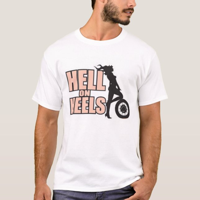 T-shirt Enfer sur la pièce en t de talons (Devant)