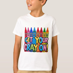 T-shirt Enfilez Votre Crayon ! Happy Cartoon Crayons Art