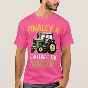 T-shirt Enfin 4 Maintenant Je Conduis Tracteur 4Ème Annive