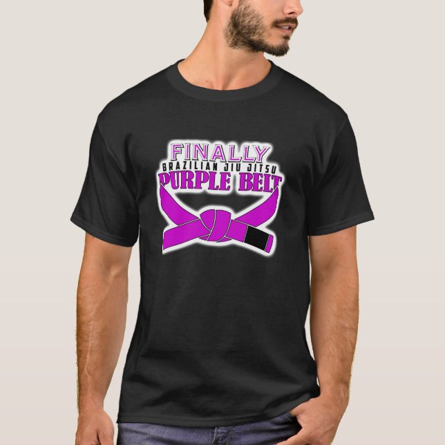 T-shirt Enfin BJJ Purple Belt! ! ! (Devant)