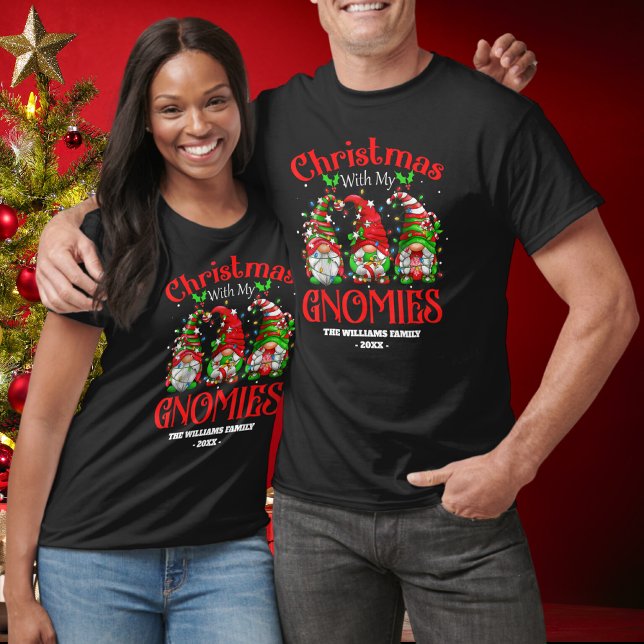 T-shirt Enfin Noël Avec Mes Gnomes Famille Matching (Créateur téléchargé)