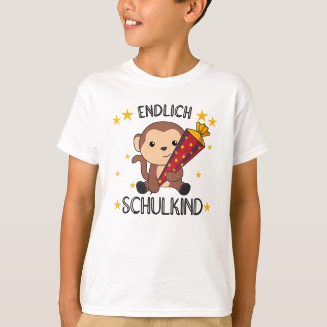 T-shirt Enfin Schokind Monkey School Sac Rock Le (Devant)