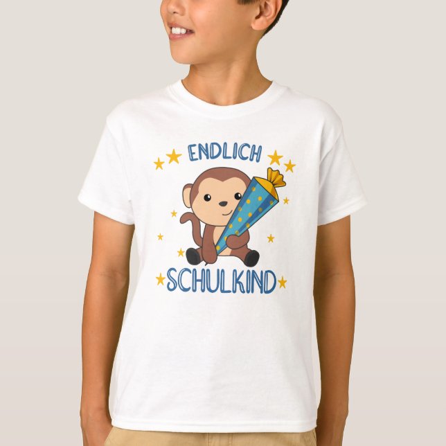 T-shirt Enfin Schokind Monkey School Sac Rock Le (Devant)