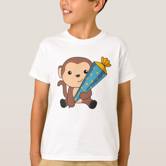 T-shirt Enfin Schokind Monkey School Sac Rock Le (Devant)