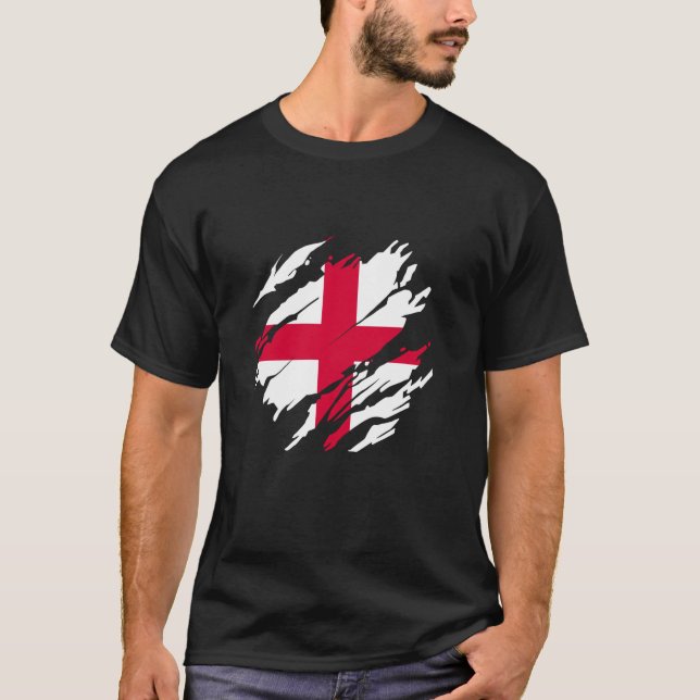 T-shirt ENG Drapeaux Fans St George s Cross (Devant)
