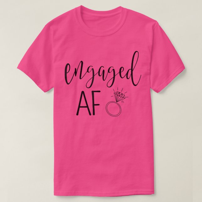 T-shirt Engagé Af Bride À Être Mariage Ring Futur Mme. (Design devant)