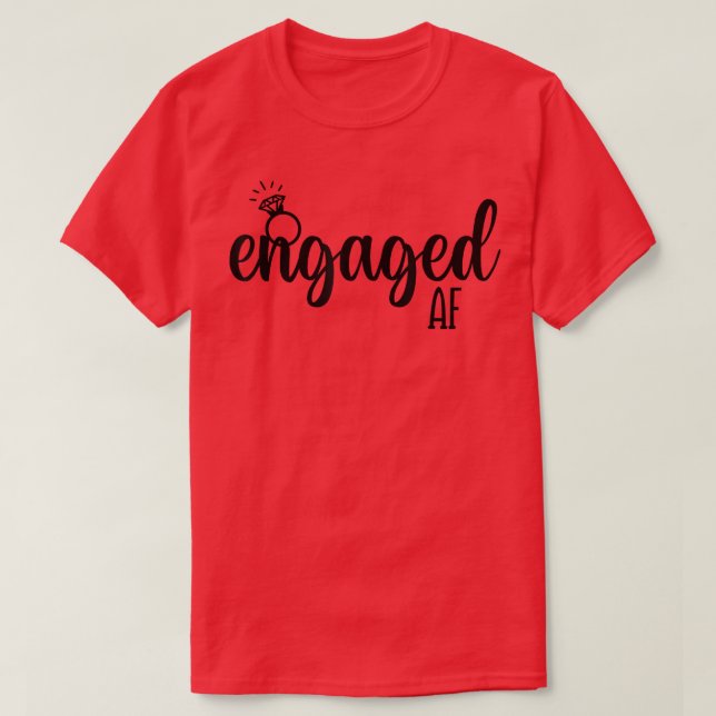 T-shirt Engaged Af Bride To Be Wedding Ring Future Mrs (Design devant)