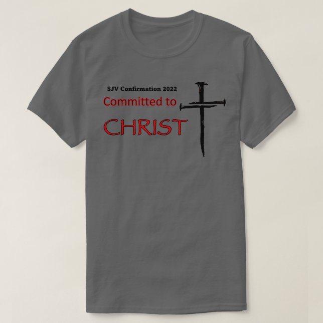 T-shirt Engagement à Christ SJV Confirmation Retraite Prem (Design devant)