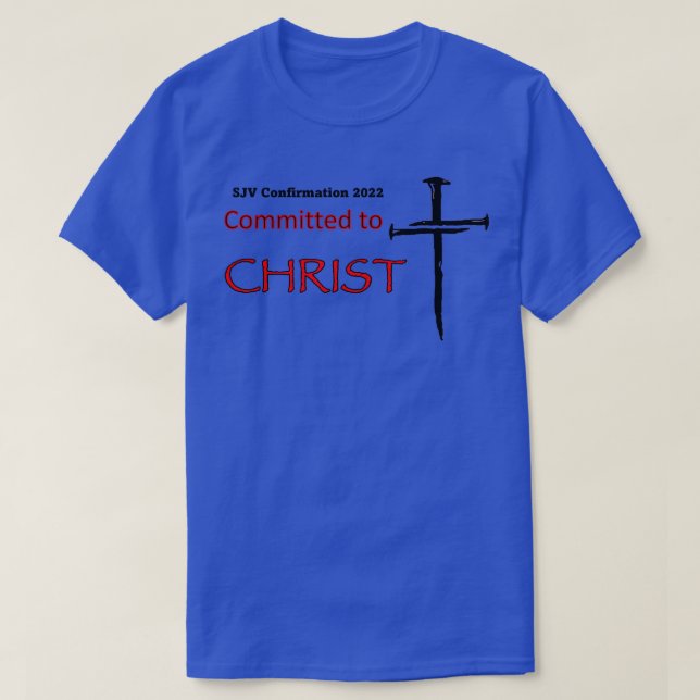 T-shirt Engagement à Christ SJV Confirmation Retraite Prem (Design devant)