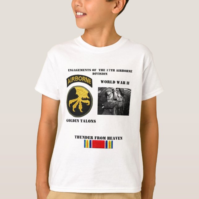 T-shirt Engagements of  the 17th Airborne Division (Devant)