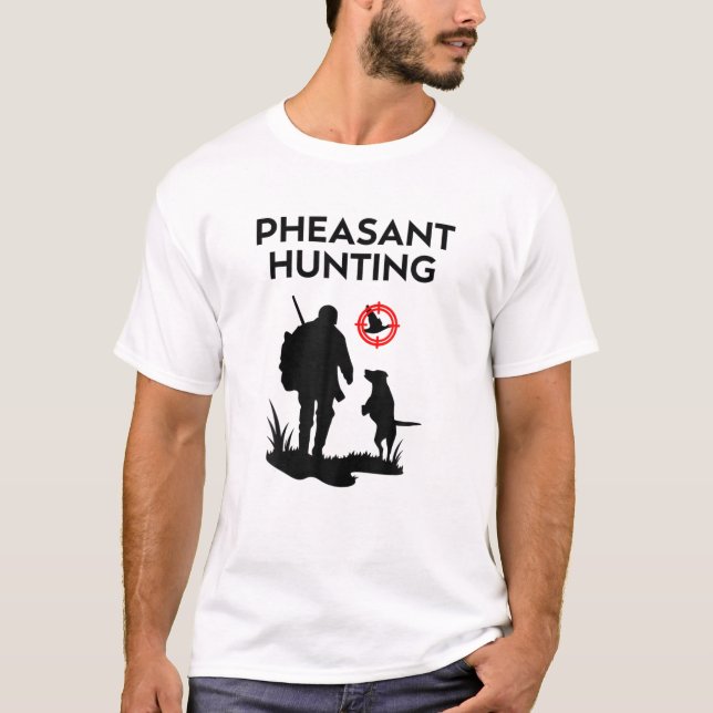 T-shirt Engin de chasse des faisans (Devant)