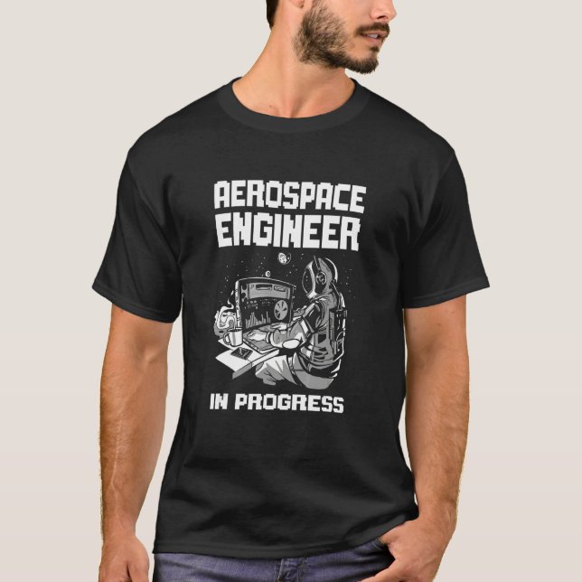 T-shirt Engineer in Progress Engineering Future Aerospace  (Devant)