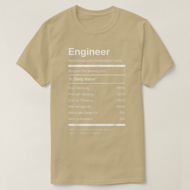 T-shirt Engineer Nutrition (Design devant)