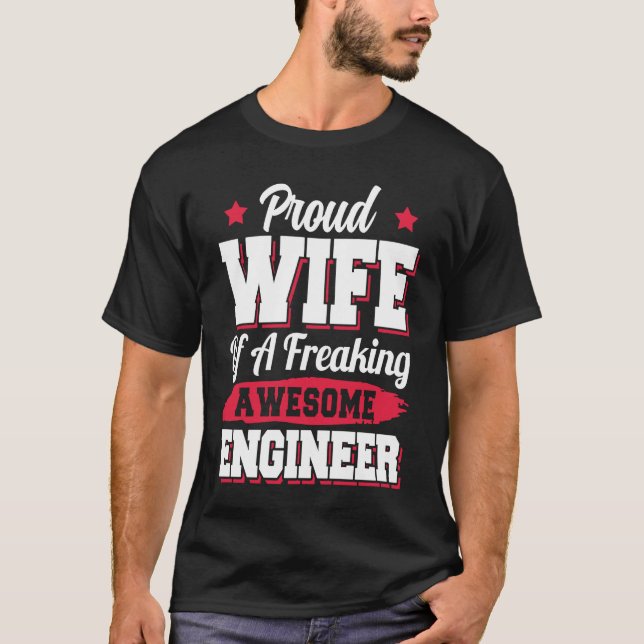 T-shirt Engineering Degreed Engineer Wife (Devant)