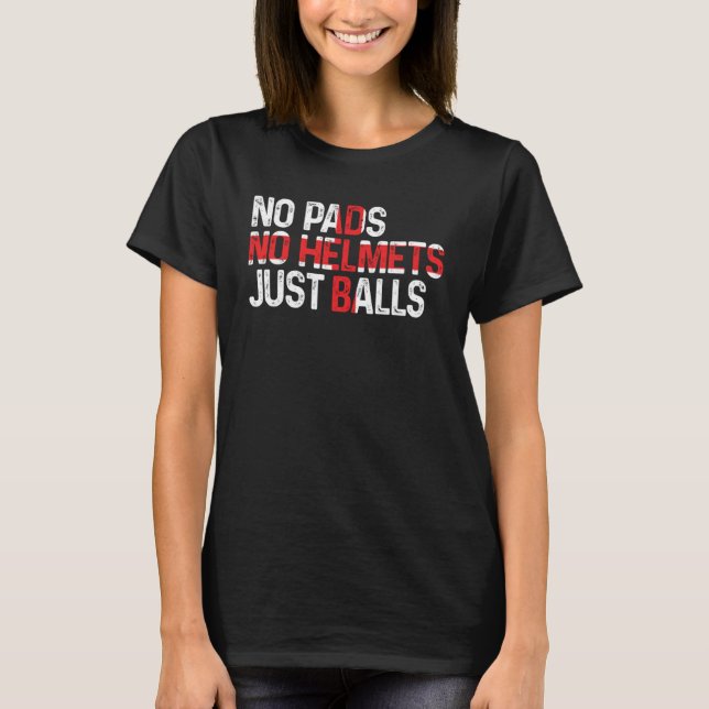 T-shirt England No Pads No Helmets Just Balls Rugby Englis (Devant)