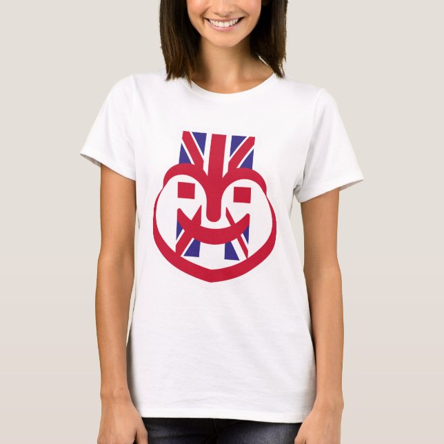 T-SHIRT ENGLAND UK FACE HEART BY MASANSER (Devant)