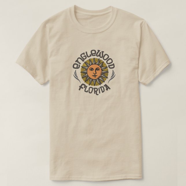 T-shirt Englewood Floride avec Retro Sun (Design devant)