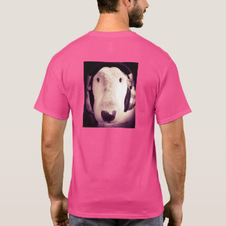 T-shirt English Bull Terrier portant un casque
