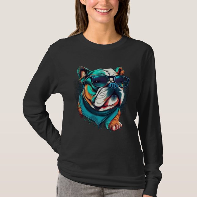 T-shirt English Bulldog Face (Devant)