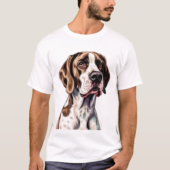 T-shirt English Pointer Dog (Devant)