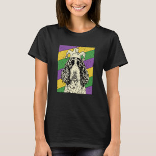 T-shirt English Springer Spaniel Bouffon Mardi Gras Chien