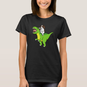 T-shirt English Springer Spaniel montant Rex dinosaure chi