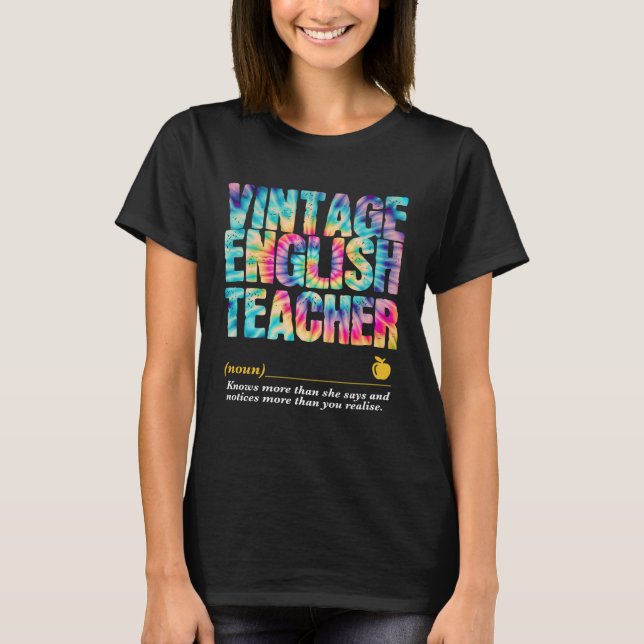 T-shirt English Teacher Appreciation Week Back to School (Devant)