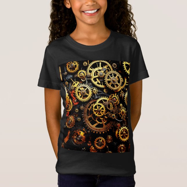 T-Shirt Engrenages Clockwork Steampunk 1004 (Devant)