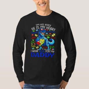 T-shirt Énigme de dictons Je porte du bleu pour mon papa A