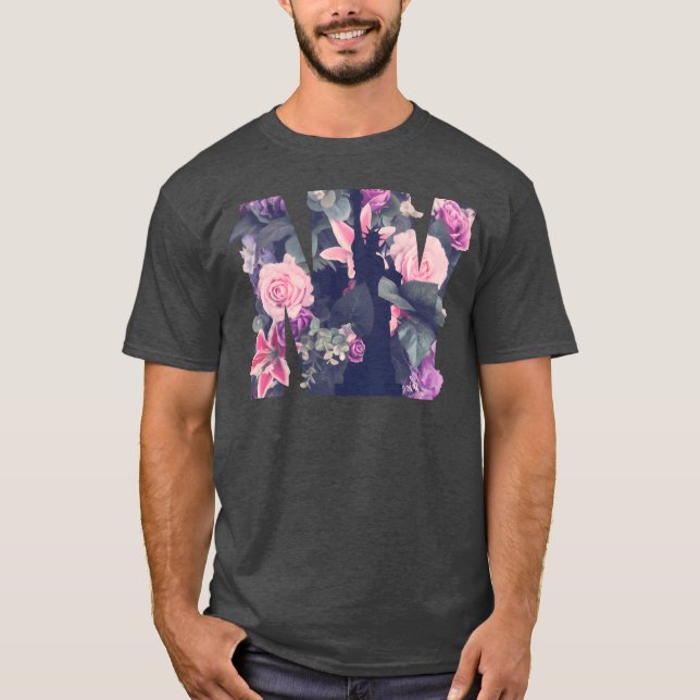 T-shirt Enjoy New York City Floral New York City retro (Devant)