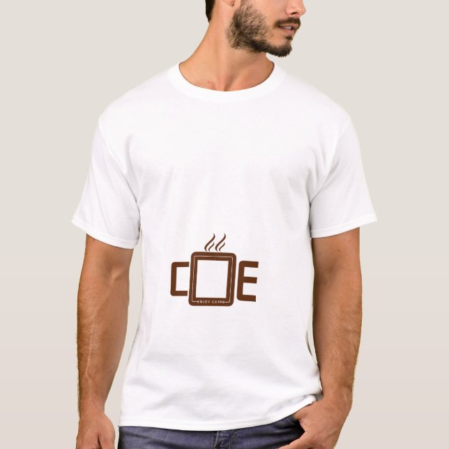 t-shirt enjoy with coffee (Devant)