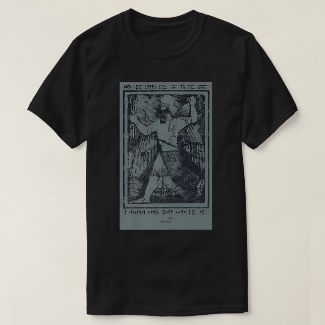 T-shirt Enki Sumérien Mythologie Anciens astronautes Occul (Design devant)