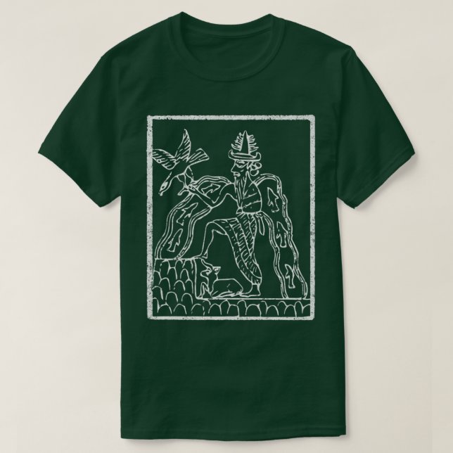 T-shirt Enki Sumérien Mythologie Dieu Annunaki Ancien Roi (Design devant)