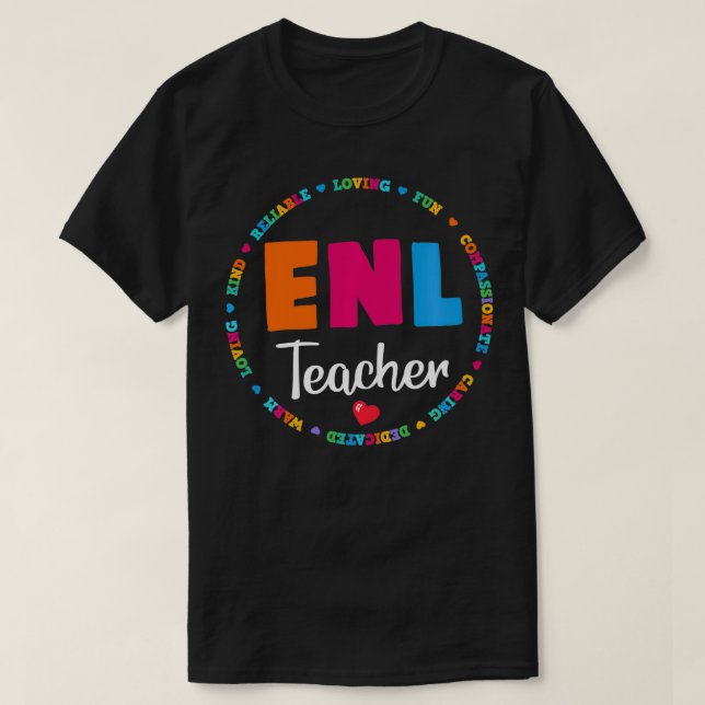 T-shirt ENL Teacher Squad Anglais Nouveau Langue Squad Cre (Design devant)