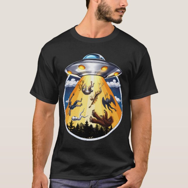 T-shirt Enlèvement Alien de Cryptides (Devant)