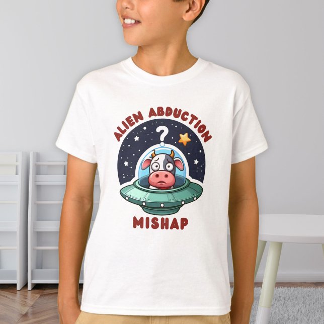 T-shirt Enlèvement d'Alien amusant Mishap - Vache confuse  (Créateur téléchargé)