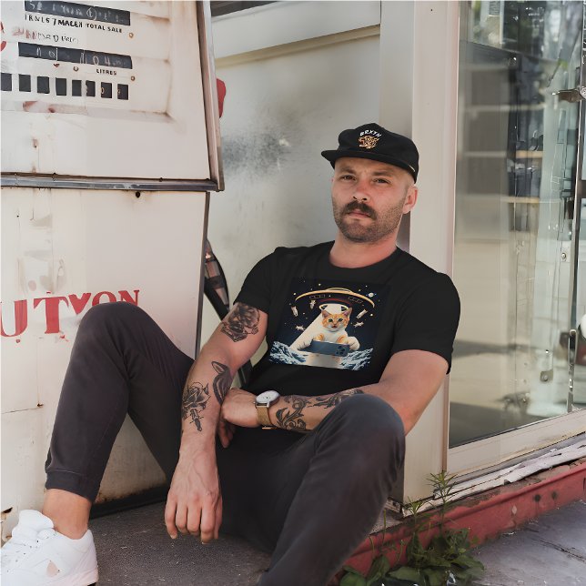 T-shirt Enlèvement D'Alien De Chat - Juste Un Selfie De Pl (Cat Alien Abduction T-Shirt )