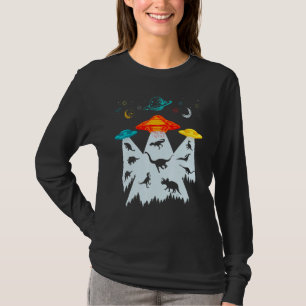 T-shirt Enlèvement D'Aliens Dinosaures Pour Des Enfants Di