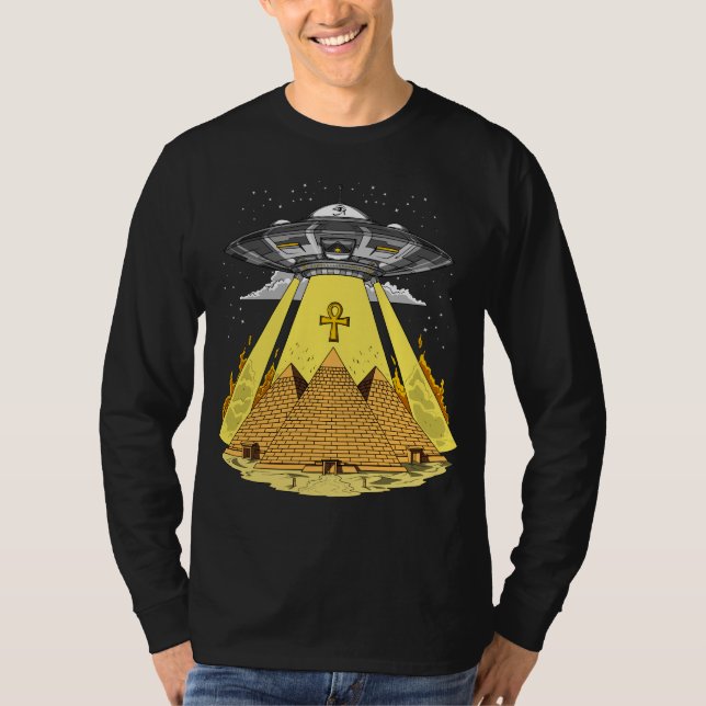 T-shirt Enlèvement d'Aliens Pyramides égyptiennes OVNI anc (Devant)