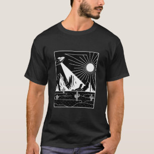 T-shirt Enlèvement dans le désert - OVNI dans le soleil