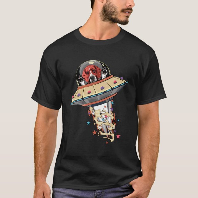 T-shirt Enlèvement De Beagle Spatial Proximité Rencontre D (Devant)