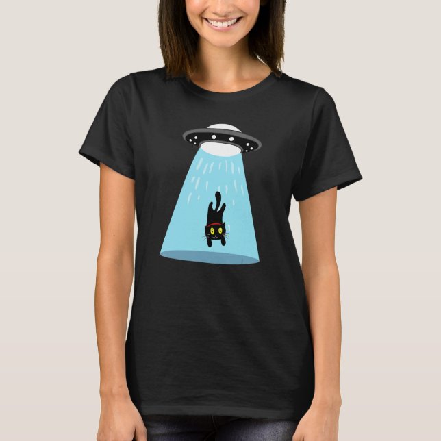 T-shirt Enlèvement de chat extraterrestre (Devant)