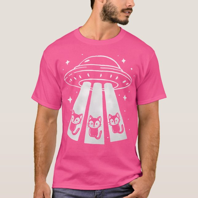 T-shirt Enlèvement de chats d'Ufo (Devant)
