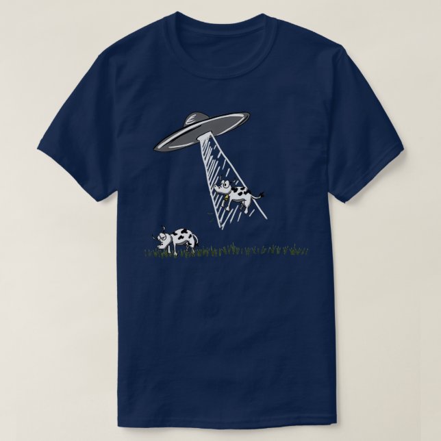 T-shirt Enlèvement de vaches UFO (Design devant)