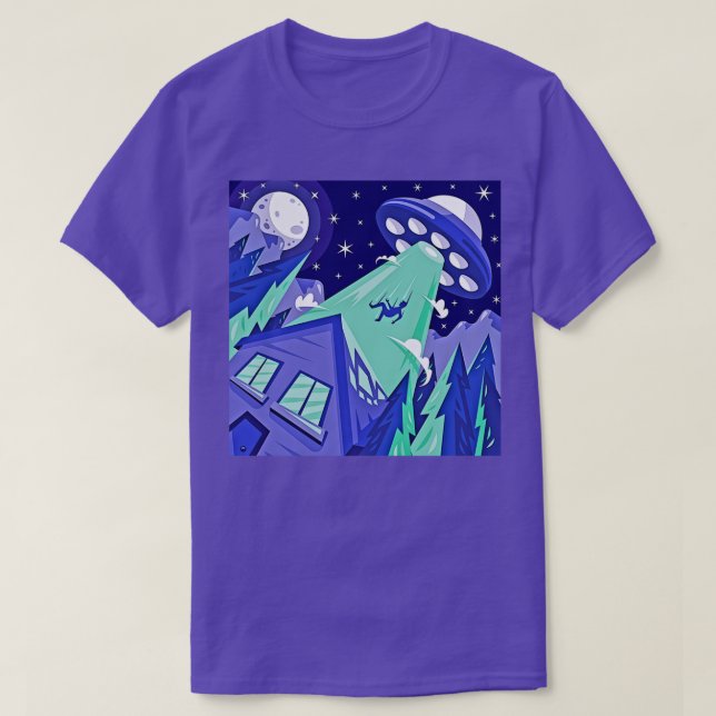 T-shirt Enlèvement d'un OVNI à une personne (Design devant)