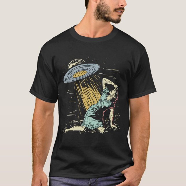 T-shirt Enlèvement par un Alien (Devant)