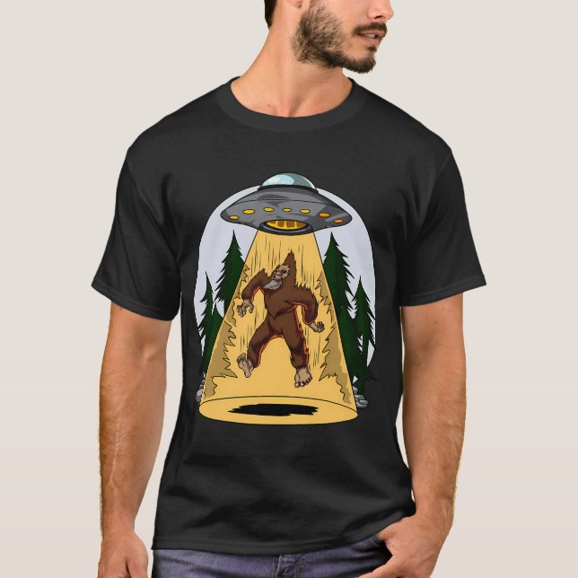 T-shirt Enlèvement par un alien Bigfoot (Devant)